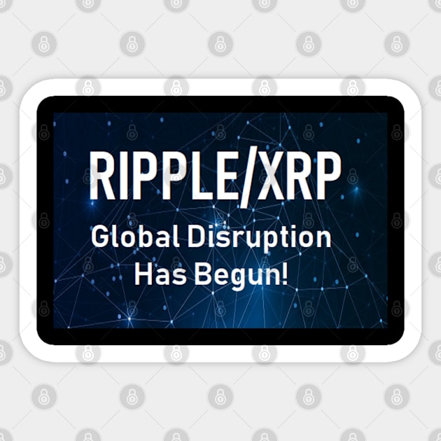 Ripple XRP (Front & Back Designs) Sticker by DigitalNomadInvestor